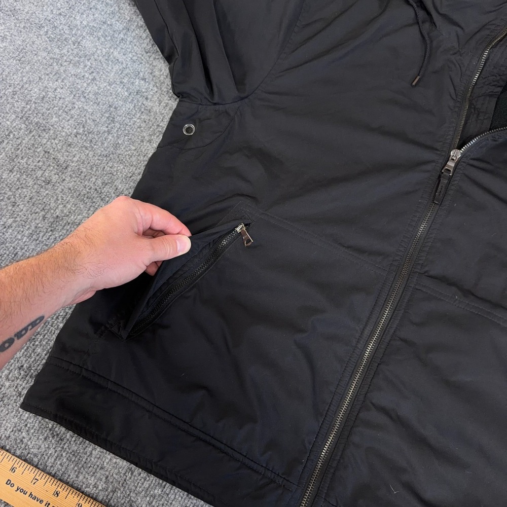 Polo Ralph Lauren Jacket Men Large Black Softshell Windbreaker Fleece Lined Hood - Picture 8 of 11